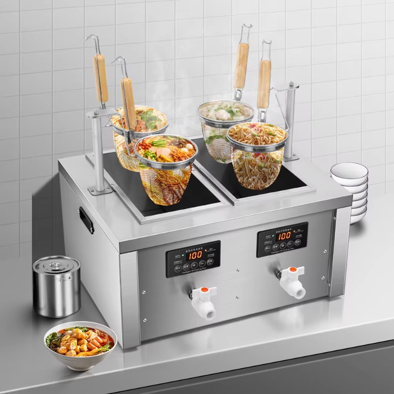 Pasta Machine Electric - Mesin Masak Mie Otomatis dengan Pengangkat