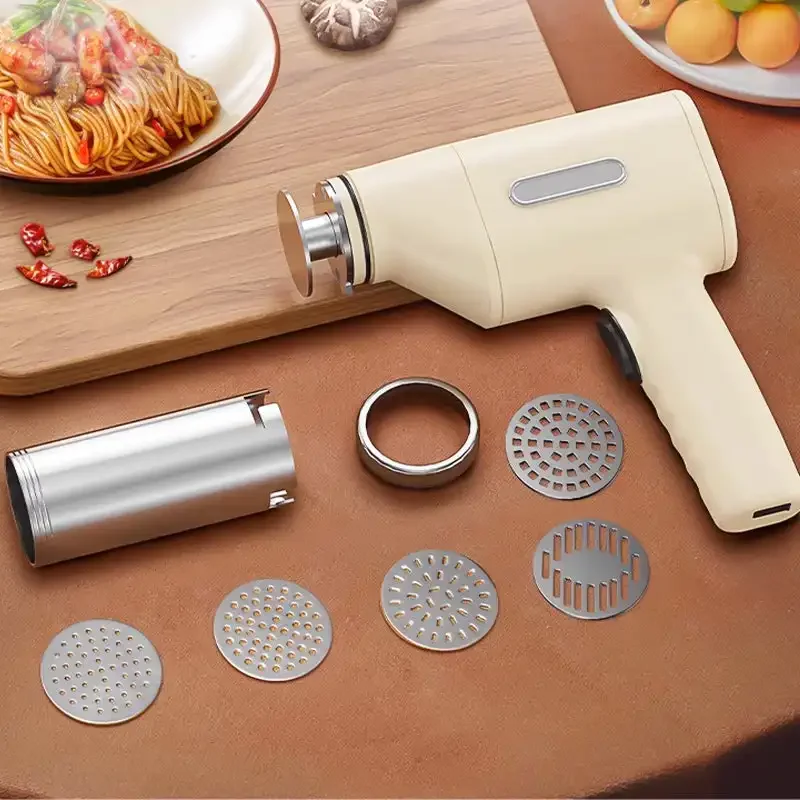 Pasta Machine Electric - Pembuat Pasta elektrik tanpa kabel, alat