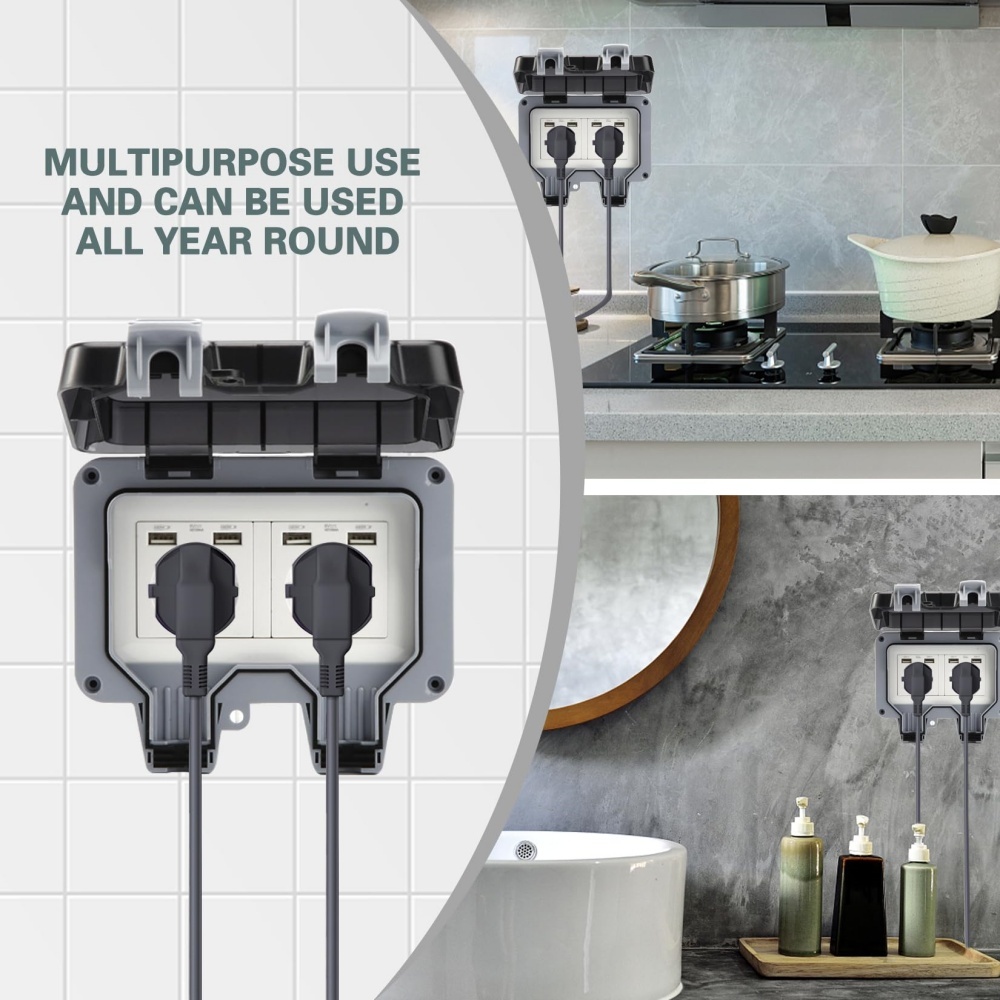 EIOMR Kotak Soket Tahan Air Lu - Kitchen Appliances Uk ulasan dan harga