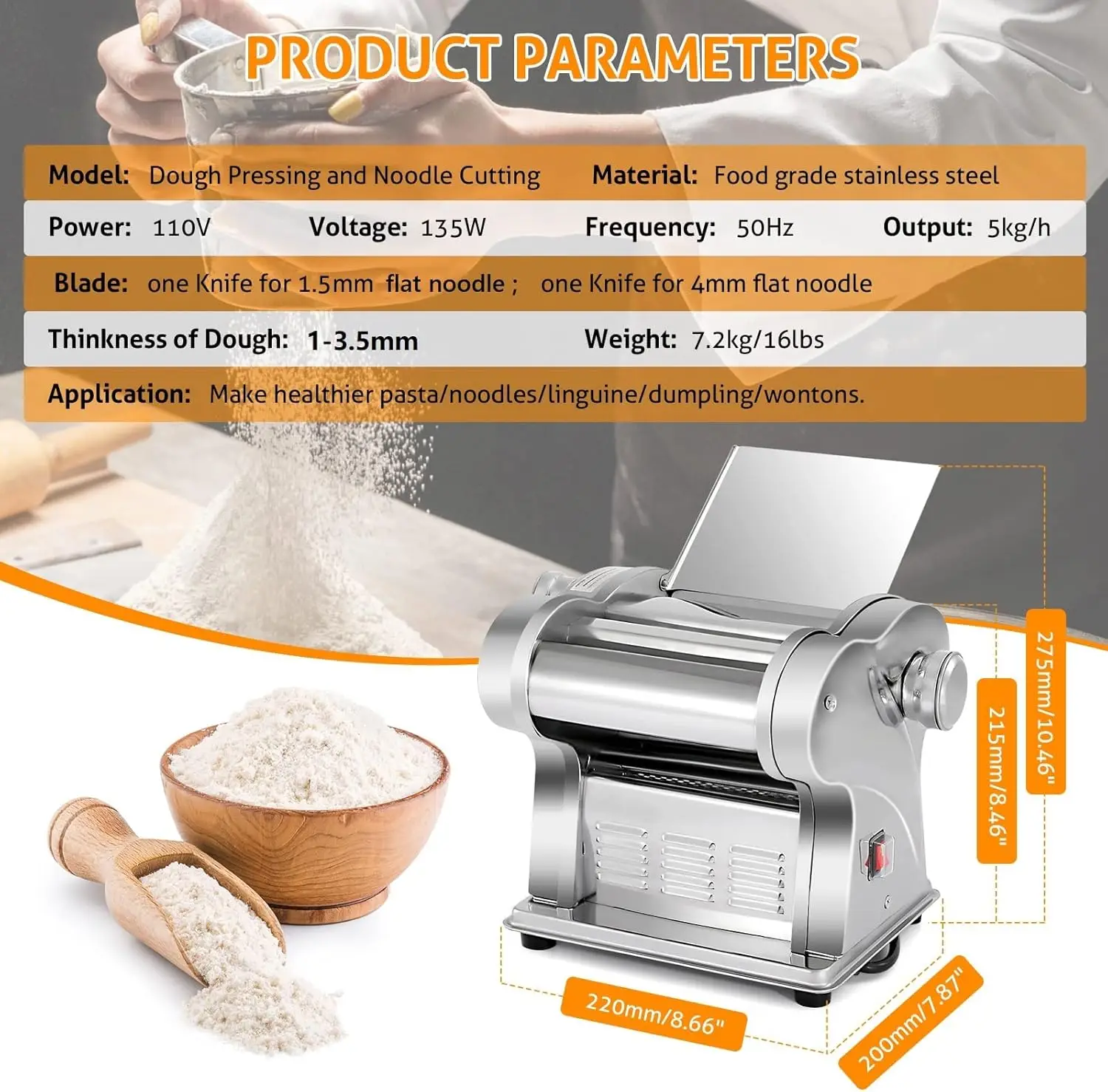 Mesin Pembuat Pasta Elektrik M - Pasta Machine Electric ulasan dan harga